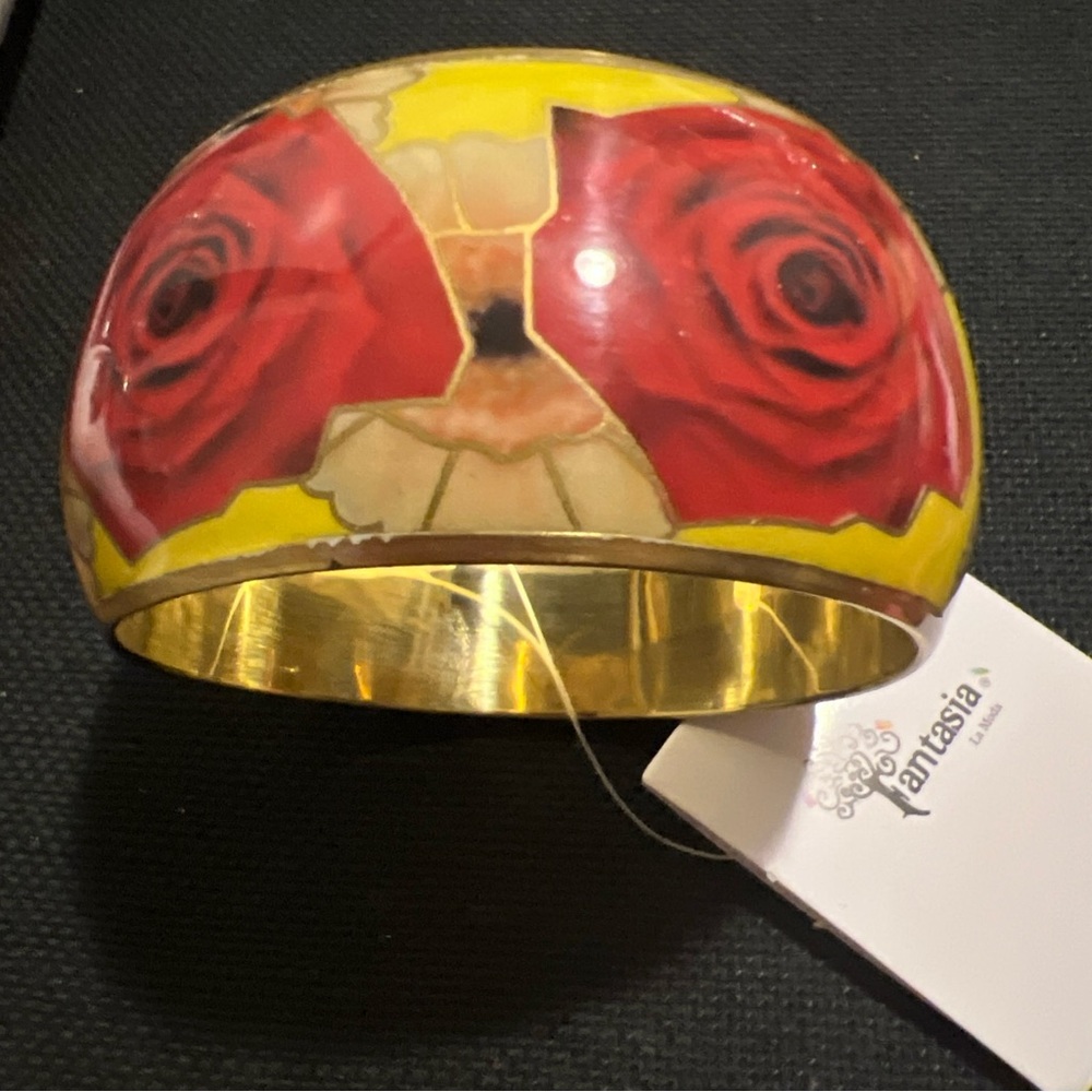 Yellow and Red Rose Bangle